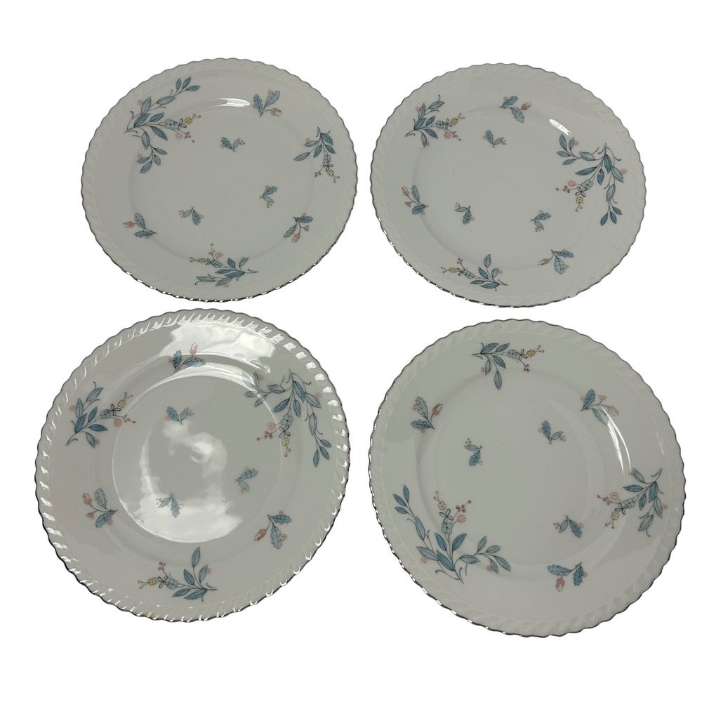 Franconia Krautheim Laurel Oak Salad Plates Selb Bavaria Germany Set of 4 7.75in
